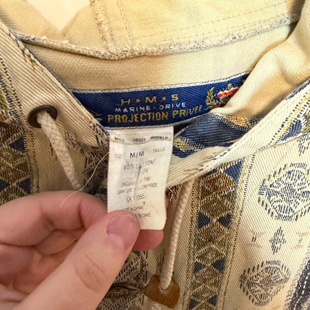 Vintage Tribal Pattern Hooded Cotton Jacket – Boho Southwestern Aztec Style - Picture 2 of 10